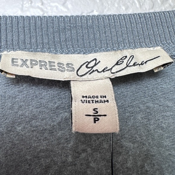 Express One Eleven Womens S Gray Lace-Up Corset Peplum Top Soft Stretch Casual - Picture 6 of 12